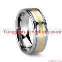 Gold tungsten engaged ring