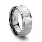 faceted tungsten rings